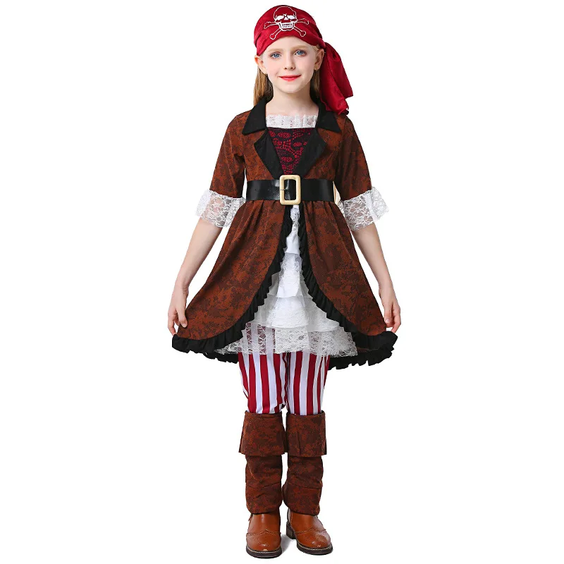 Caribbean Pirate Queen Cosplay Role-playing Children's Halloween Stage Performance Costume Ethnic Wear Ladies' Fashion
Caribbean Pirate Queen Cosplay Role-playing Children's Halloween Stage Performance Costume Ethnic Wear Ladies' Fashion