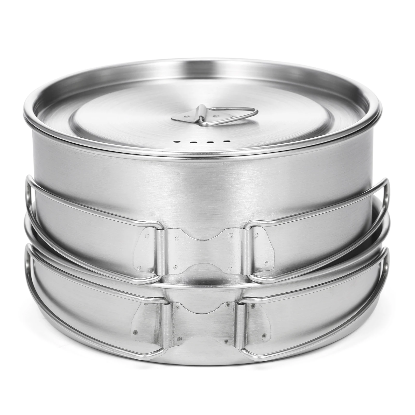TOMSHOO 2pcs Camping Cookware Set Stainless Steel Pot Pan Cooking Set with Foldable Handles Mesh Carry Bag camping utensils
TOMSHOO 2pcs Camping Cookware Set Stainless Steel Pot Pan Cooking Set with Foldable Handles Mesh Carry Bag camping utensils