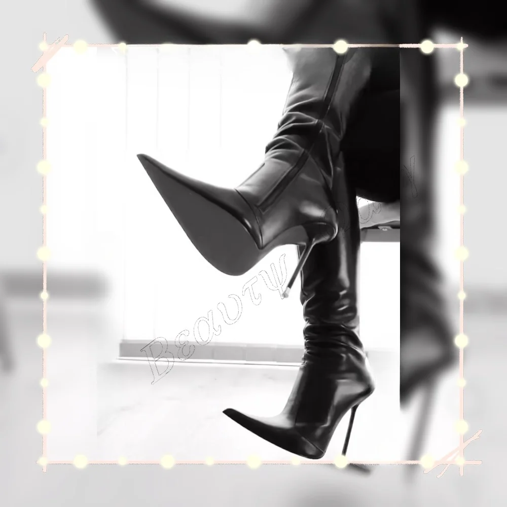 Black Solid Concise Style Boots 12 cm Thin Heels Side Zipper Women Cover Heels Shoes for Women Shoes 2025 Zapatos Para Mujere
Black Solid Concise Style Boots 12 cm Thin Heels Side Zipper Women Cover Heels Shoes for Women Shoes 2025 Zapatos Para Mujere