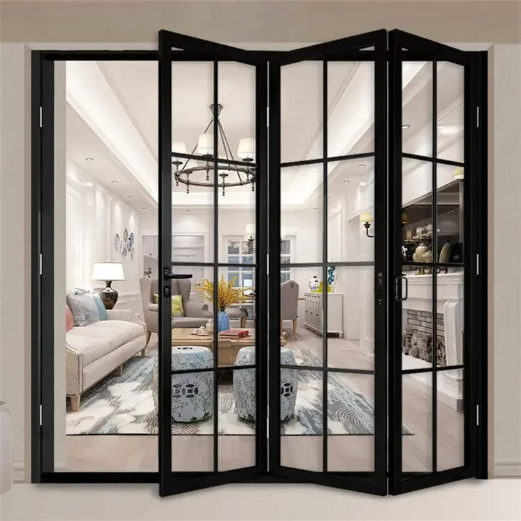 Indoor Space Saving Design Tempered Glass Folding Door Horizontal Sliding Fold Up Door CE Certification Aluminum Accordion Door
Indoor Space Saving Design Tempered Glass Folding Door Horizontal Sliding Fold Up Door CE Certification Aluminum Accordion Door