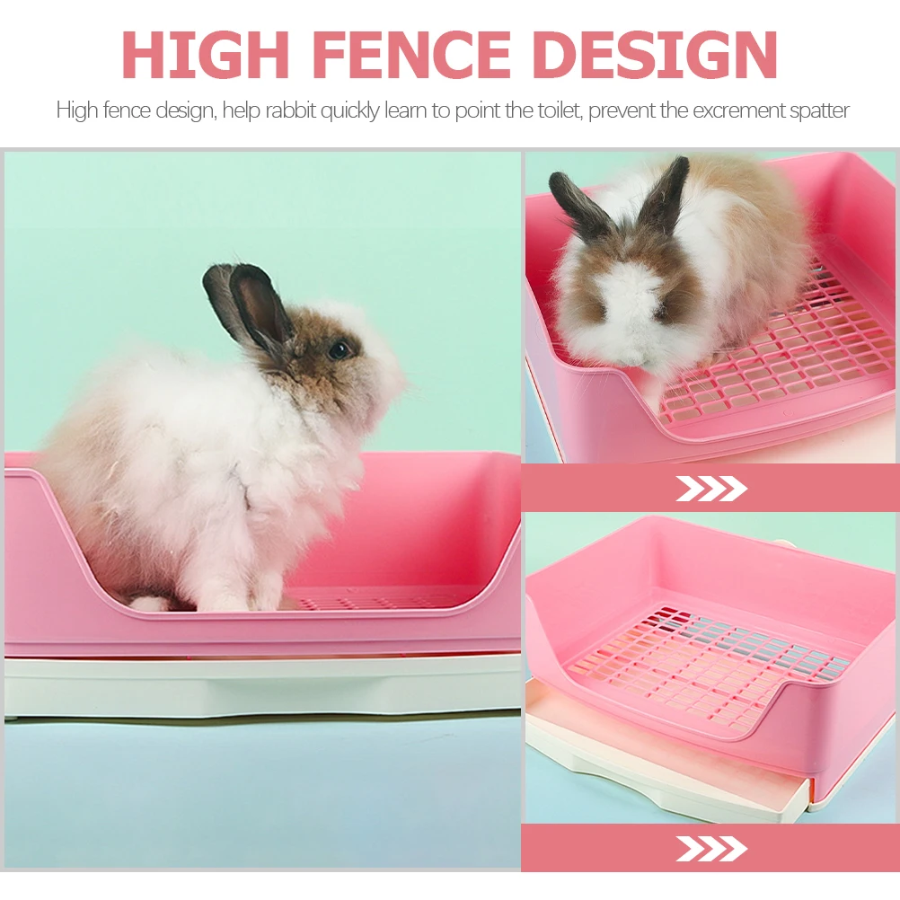 Rabbit Toilet Durable Plastic Pet Potty Bunny Litter Box for Rabbits Guinea Pig Small Animal Cage Home Rectangle Pan Small
Rabbit Toilet Durable Plastic Pet Potty Bunny Litter Box for Rabbits Guinea Pig Small Animal Cage Home Rectangle Pan Small