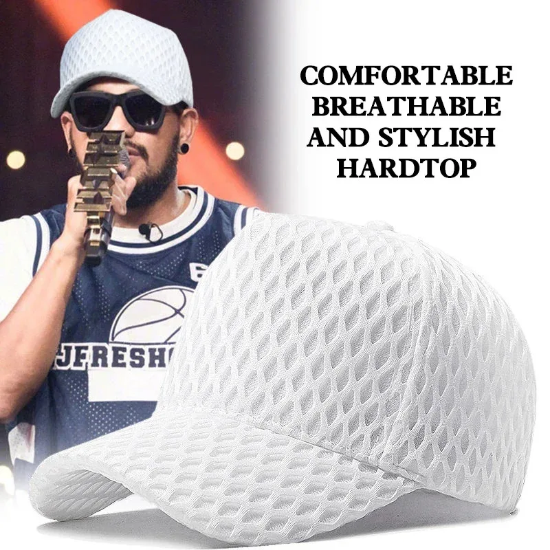White Tall Crown Hat Men'S Summer Baseball Cap Honeycomb Mesh Checked Cap Men'S Fashion Fashion Brand Face-Looking Small
White Tall Crown Hat Men'S Summer Baseball Cap Honeycomb Mesh Checked Cap Men'S Fashion Fashion Brand Face-Looking Small