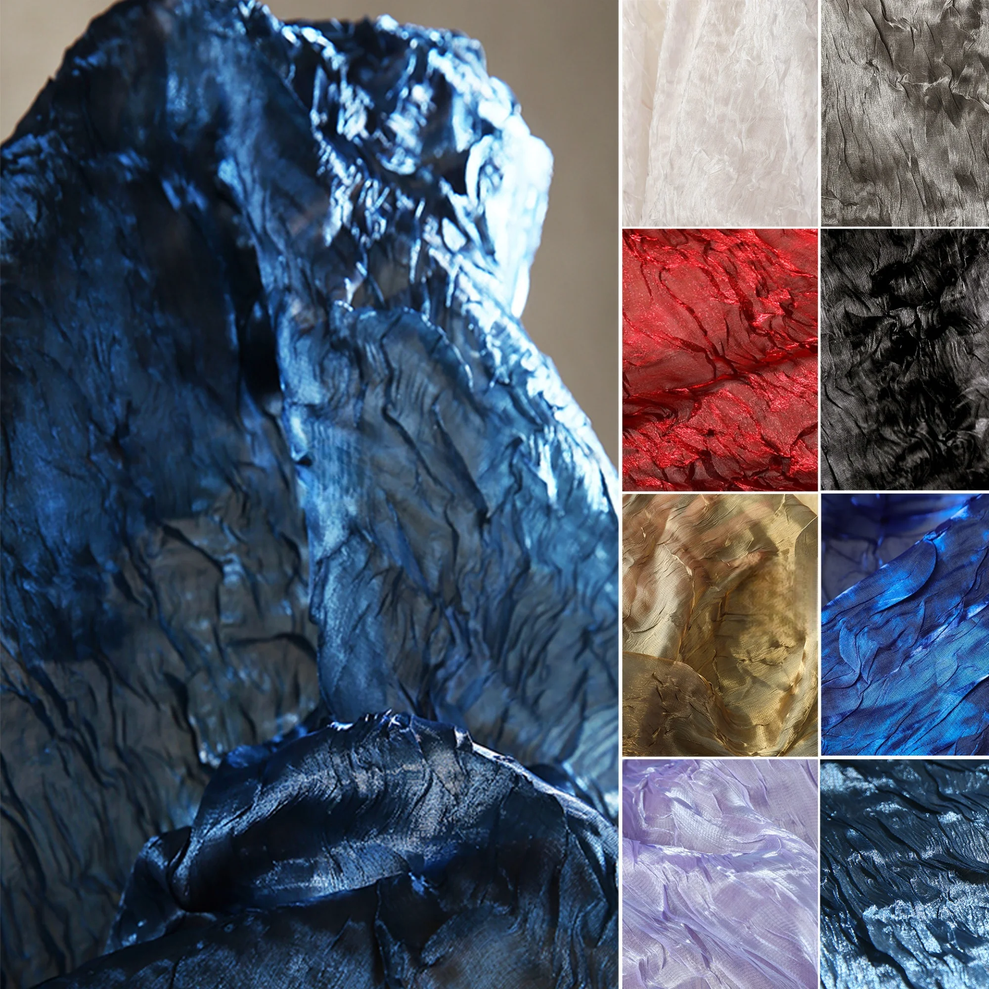 1Meter Water Ripple Crepe Irregular Wave Pleated 3D Textured Reflective Dress Fabric for DIY Crafts And Sewing Projects
1Meter Water Ripple Crepe Irregular Wave Pleated 3D Textured Reflective Dress Fabric for DIY Crafts And Sewing Projects