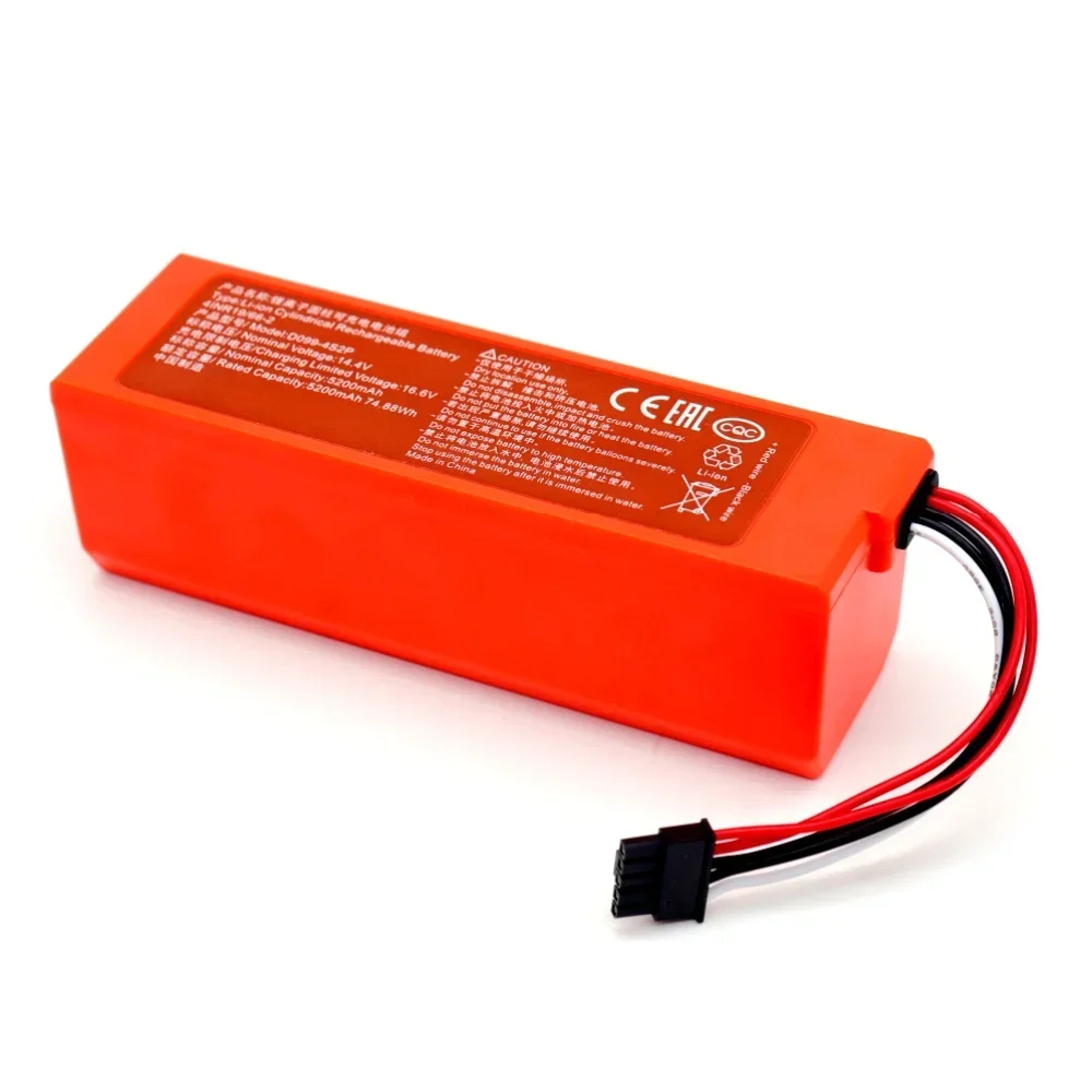 14.4V 5200mAh Replacement D099-4S2P Battery For Xiaomi Mi Robot Vacuum-Mop 2 Pro Vacuum-Mop 2 MJSTS1 C101 MJSTP 74.88W
14.4V 5200mAh Replacement D099-4S2P Battery For Xiaomi Mi Robot Vacuum-Mop 2 Pro Vacuum-Mop 2 MJSTS1 C101 MJSTP 74.88W