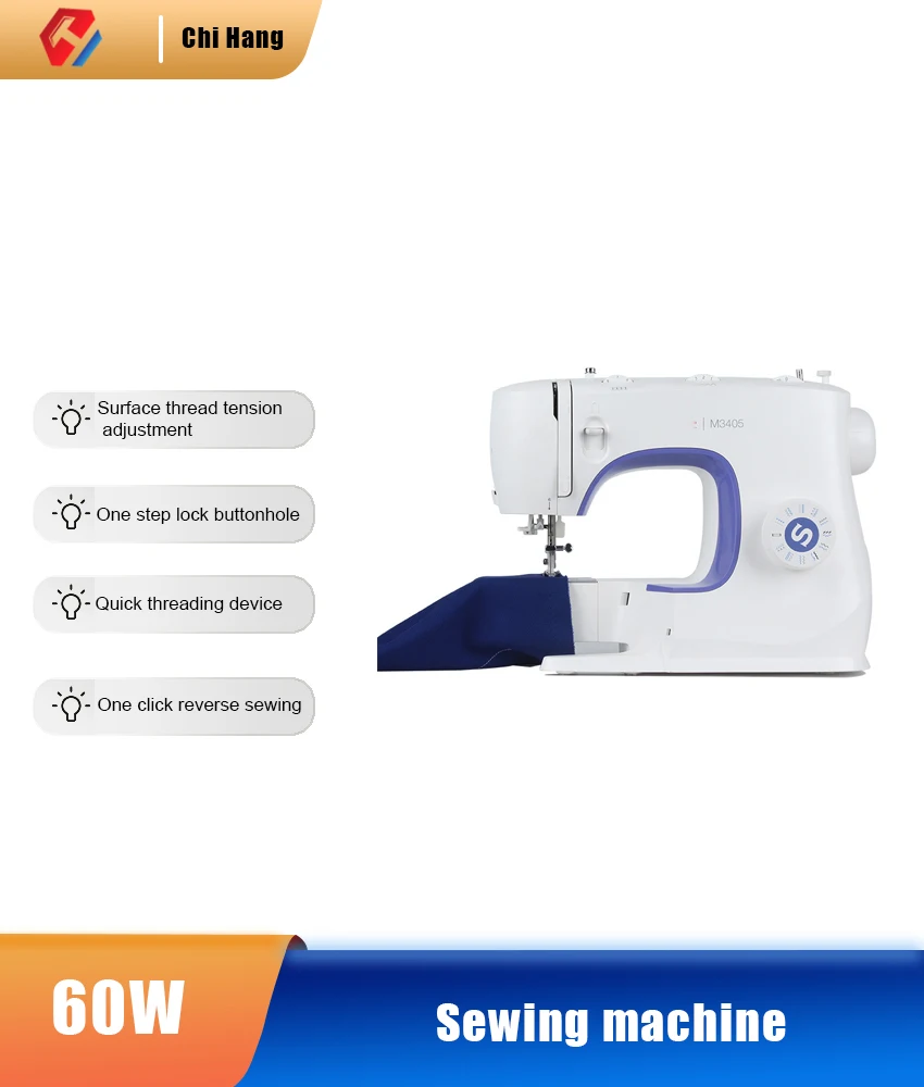M3405 Single Head Sewing Machine Fully Automatic Home Electric Multi-functional Thick Lock Type Small Household Sewing Machine
M3405 Single Head Sewing Machine Fully Automatic Home Electric Multi-functional Thick Lock Type Small Household Sewing Machine
