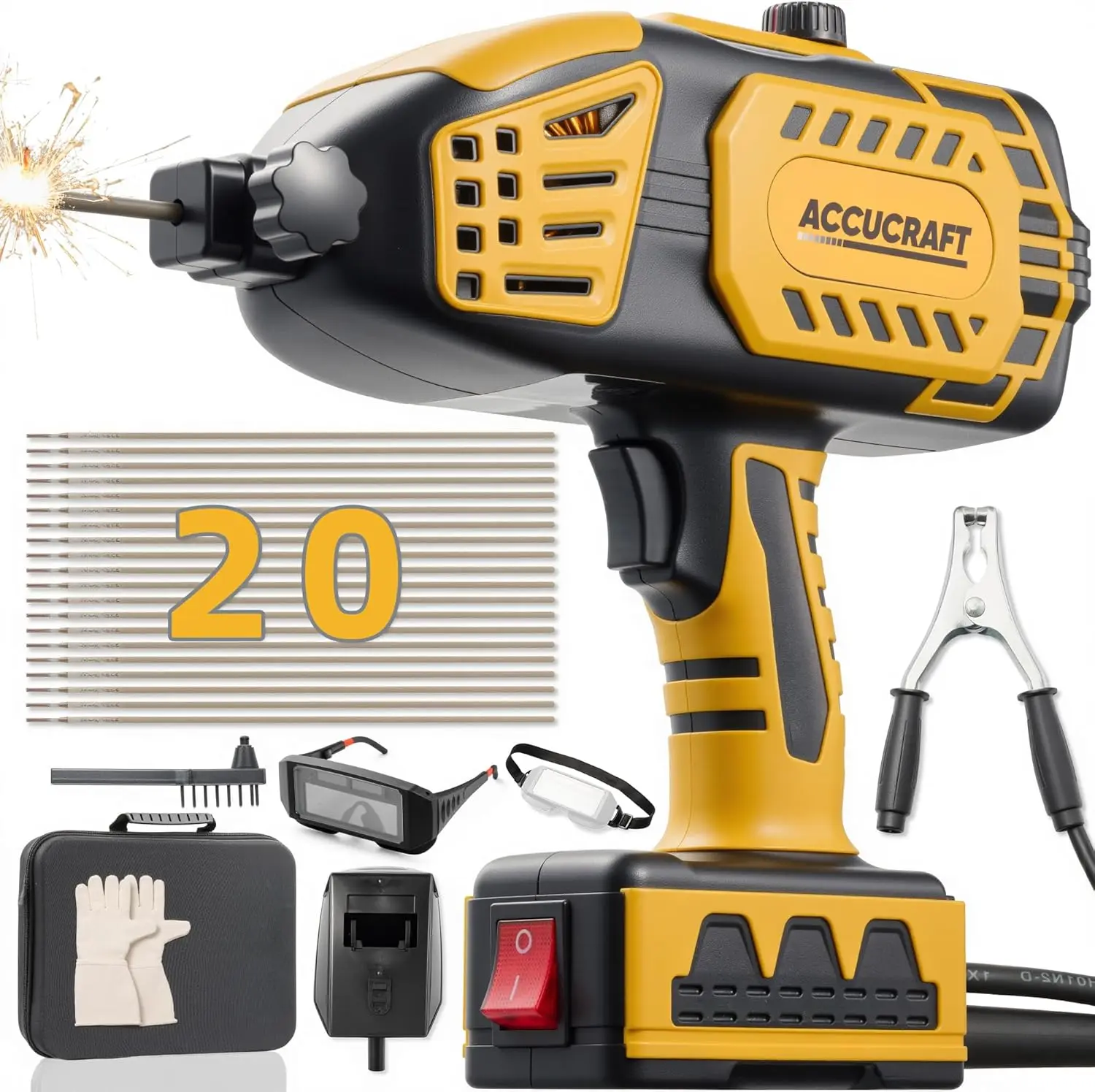 Portable Arc Welding Machine Igbt Inverter Welder Includes Welding Rods Welding Helmet Carrying Case
Portable Arc Welding Machine Igbt Inverter Welder Includes Welding Rods Welding Helmet Carrying Case