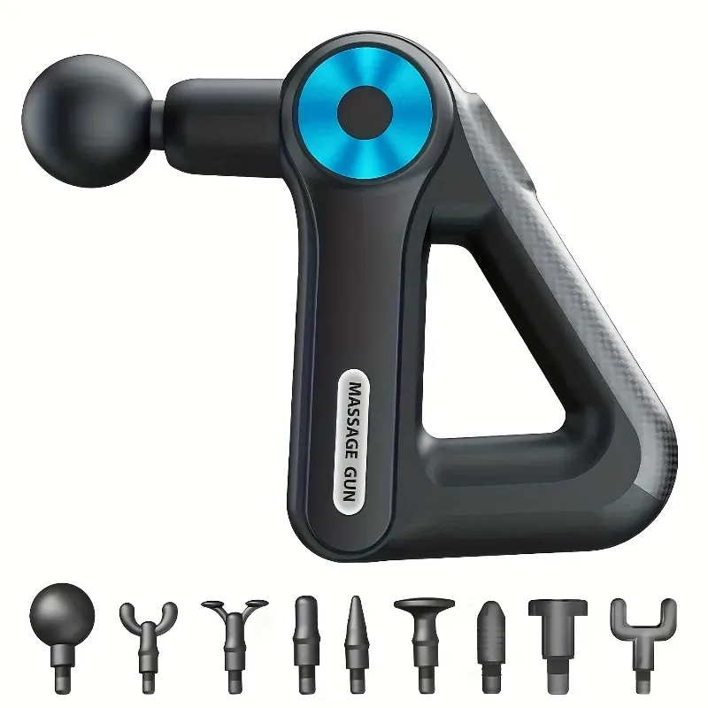 USB Rechargeable Fascia Massage Gun Featuring 9 Intensity Settings And 9 Different Massage Heads.1500Mah Battery
USB Rechargeable Fascia Massage Gun Featuring 9 Intensity Settings And 9 Different Massage Heads.1500Mah Battery