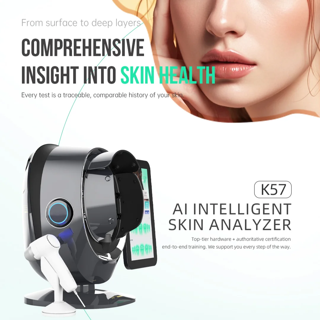 3D Skin Analyzer Facial Machine 8 Spectral Imaging Intelligent Prediction System 19 Precise Indicators Al Skin Aging Simulation
3D Skin Analyzer Facial Machine 8 Spectral Imaging Intelligent Prediction System 19 Precise Indicators Al Skin Aging Simulation