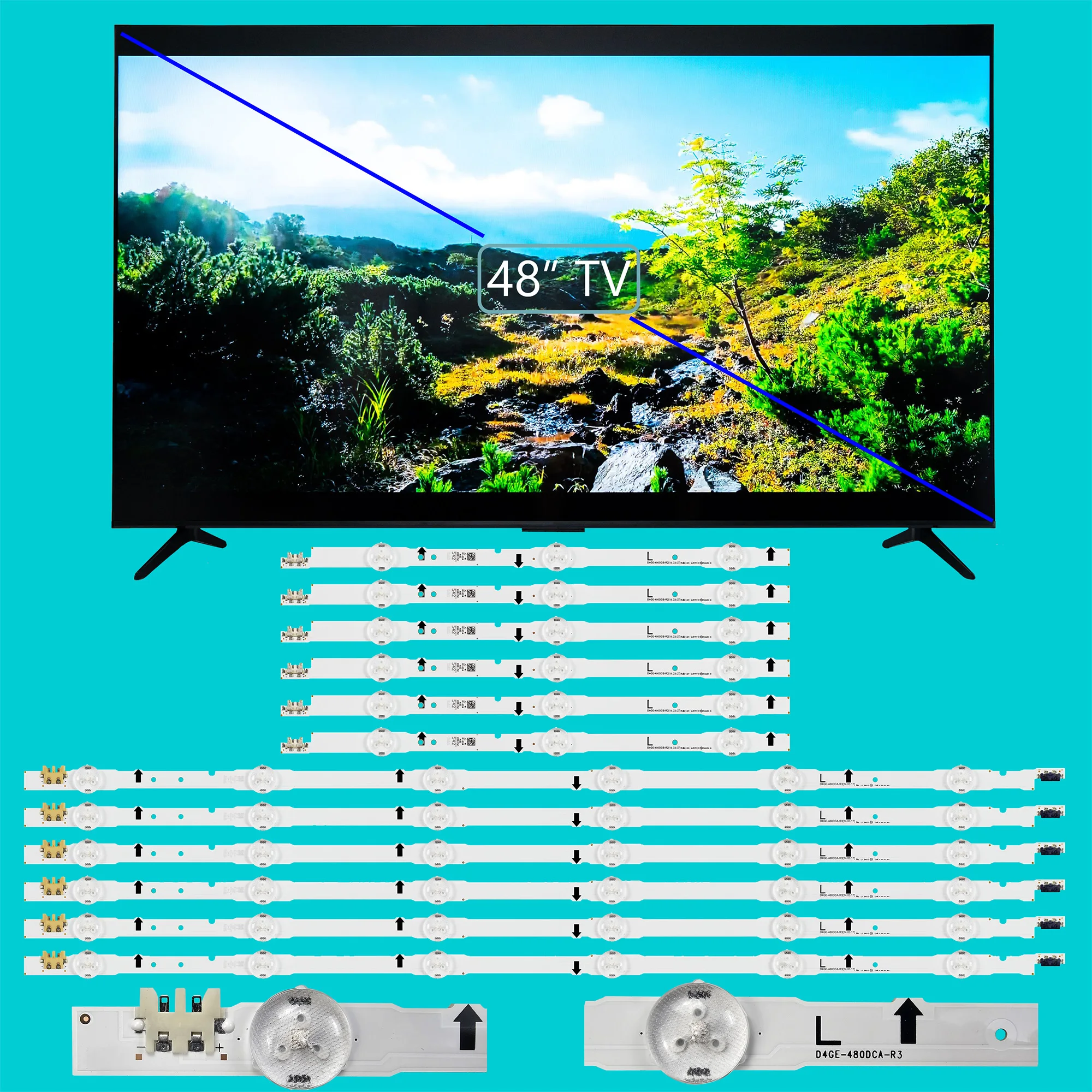 Светодиодная лента подсветки для UE48J5300AR UE48J6200 UE48J5373AS UE48J5500AK UE48J5500AW UE48J5500AU UE48J5505AK UE48J5510AU
Светодиодная лента подсветки для UE48J5300AR UE48J6200 UE48J5373AS UE48J5500AK UE48J5500AW UE48J5500AU UE48J5505AK UE48J5510AU