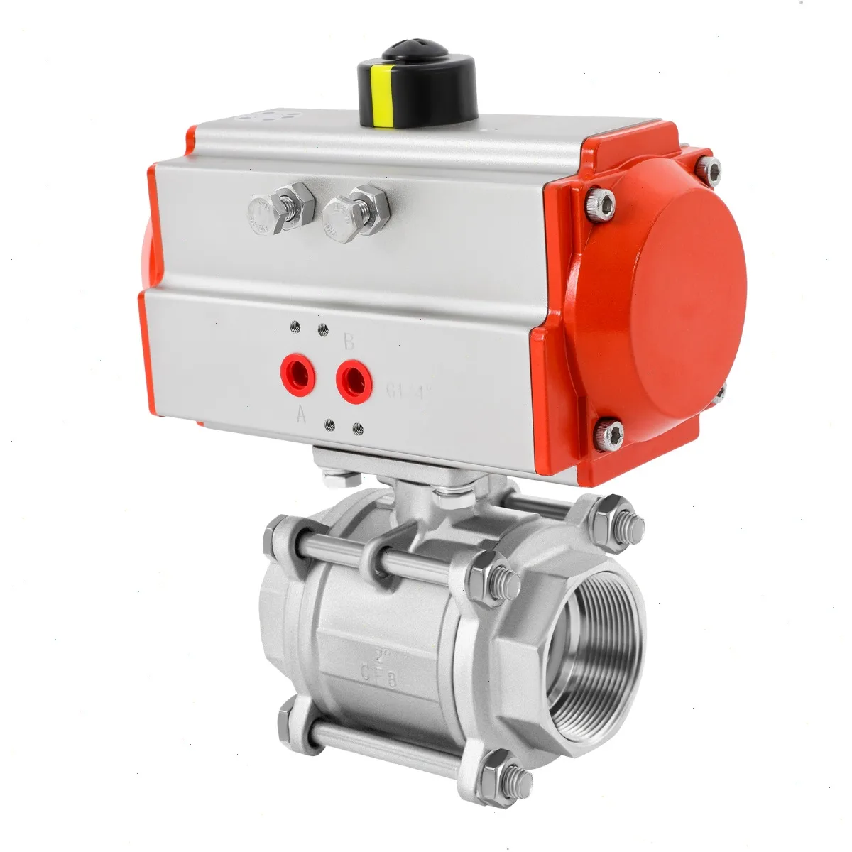 Pneumatic Ball Valve, 2 Inch 3 Piece, Single Acting Actuator, Stainless Steel 304, DN50, PTFE Seat, American Connection, Industrial Control Valve, Durable Corrosion Resistant, For Fluid Regulation
Pneumatic Ball Valve, 2 Inch 3 Piece, Single Acting Actuator, Stainless Steel 304, DN50, PTFE Seat, American Connection, Industrial Control Valve, Durable Corrosion Resistant, For Fluid Regulation