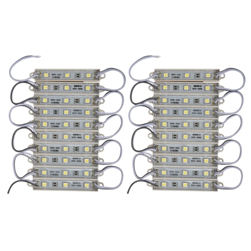 2 X 10Pcs 5050 SMD 3 LED Module LED Strip String Light Waterproof DC 12V Cool White
2 X 10Pcs 5050 SMD 3 LED Module LED Strip String Light Waterproof DC 12V Cool White