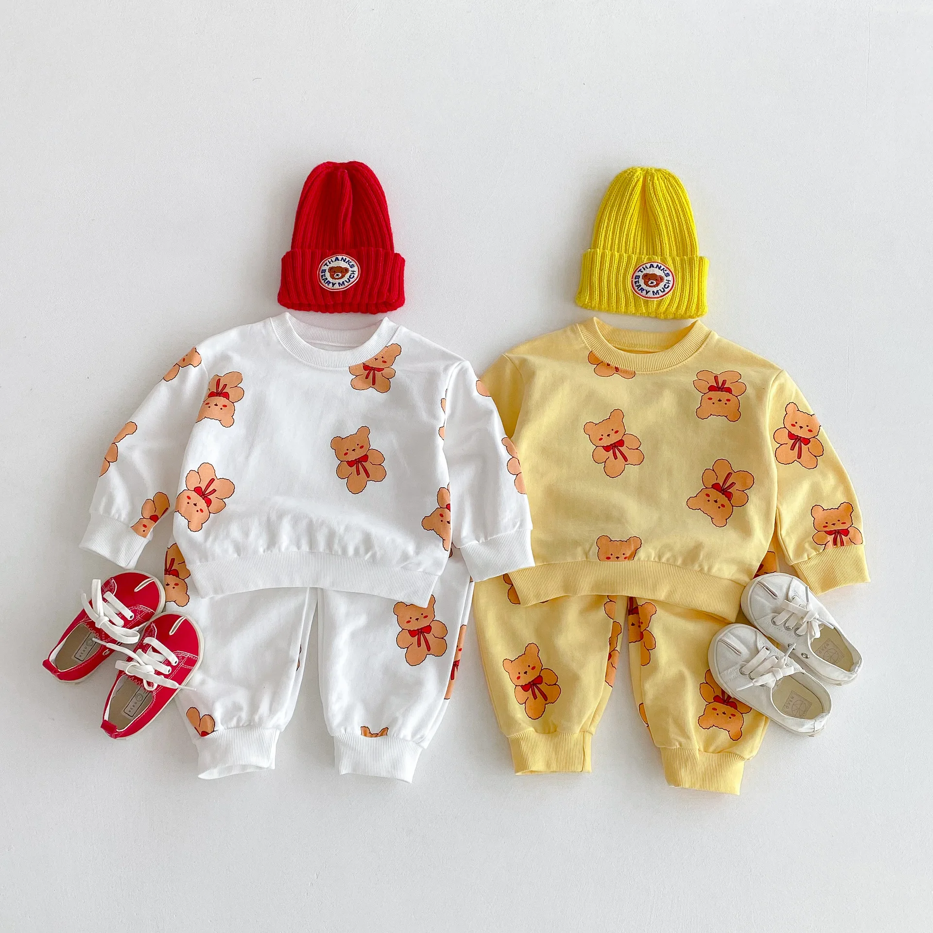 2025 Autumn New Children Long Sleeve Clothes Set Cute Bear Print Baby Girl Casual Sweatshirt + Pants 2pcs Suit Toddler Outfits
2025 Autumn New Children Long Sleeve Clothes Set Cute Bear Print Baby Girl Casual Sweatshirt + Pants 2pcs Suit Toddler Outfits