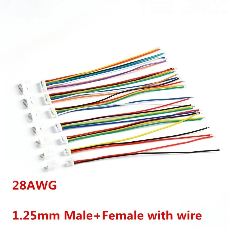 10Pcs JST 1.25mm Wire Cable Connector Micro JST Pitch 1.25mm 2/3/4/5/6/7/8/10 Pin Male Female Plug Electronic Wire
10Pcs JST 1.25mm Wire Cable Connector Micro JST Pitch 1.25mm 2/3/4/5/6/7/8/10 Pin Male Female Plug Electronic Wire