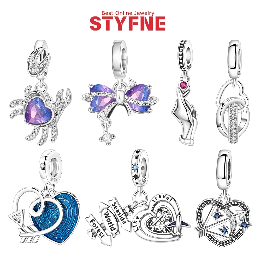 925 Silver Love Bow Two-color Love Cat Zircon Crab Charms Beads Pendant for Diy Bracelet Fashion Jewelry Making Gifts for Women
925 Silver Love Bow Two-color Love Cat Zircon Crab Charms Beads Pendant for Diy Bracelet Fashion Jewelry Making Gifts for Women