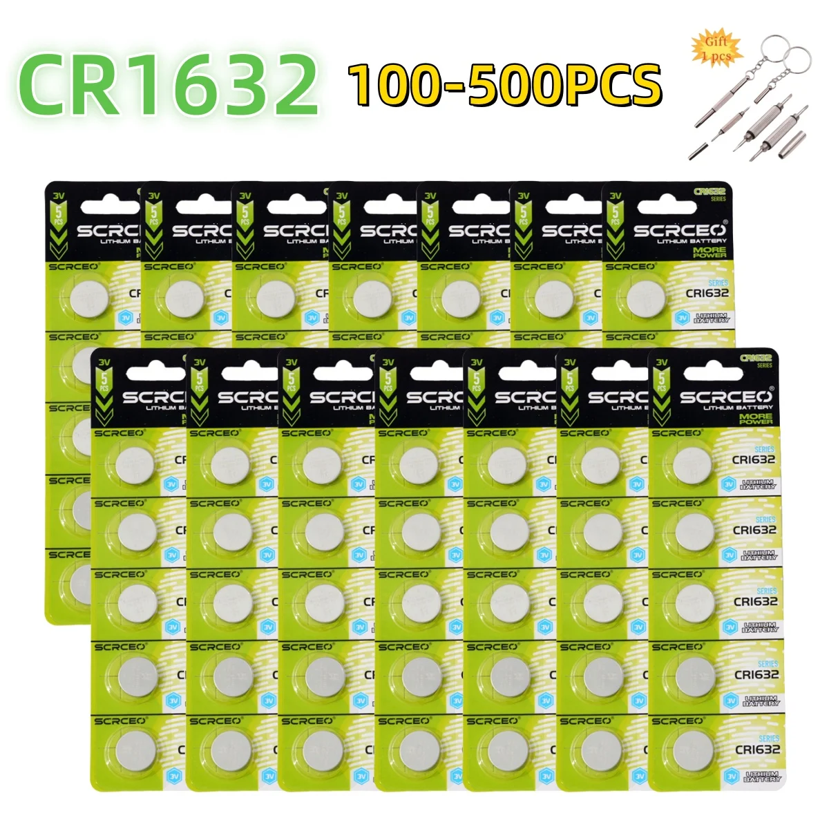 100-500pcs 120mAh CR1632 Coin Cells CR 1632 Batteries DL1632 BR1632 LM1632 ECR1632 Lithium Button Battery For Watch Remote Key
100-500pcs 120mAh CR1632 Coin Cells CR 1632 Batteries DL1632 BR1632 LM1632 ECR1632 Lithium Button Battery For Watch Remote Key