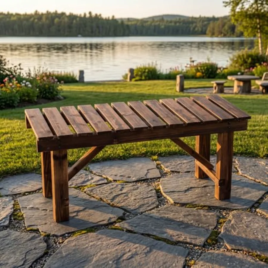 35.5 Inch Outdoor Garden Bench 2 Person Wooden Patio Backless Bench Weatherproof Anti Corrosion and Anti Rust Benches for Garde
35.5 Inch Outdoor Garden Bench 2 Person Wooden Patio Backless Bench Weatherproof Anti Corrosion and Anti Rust Benches for Garde