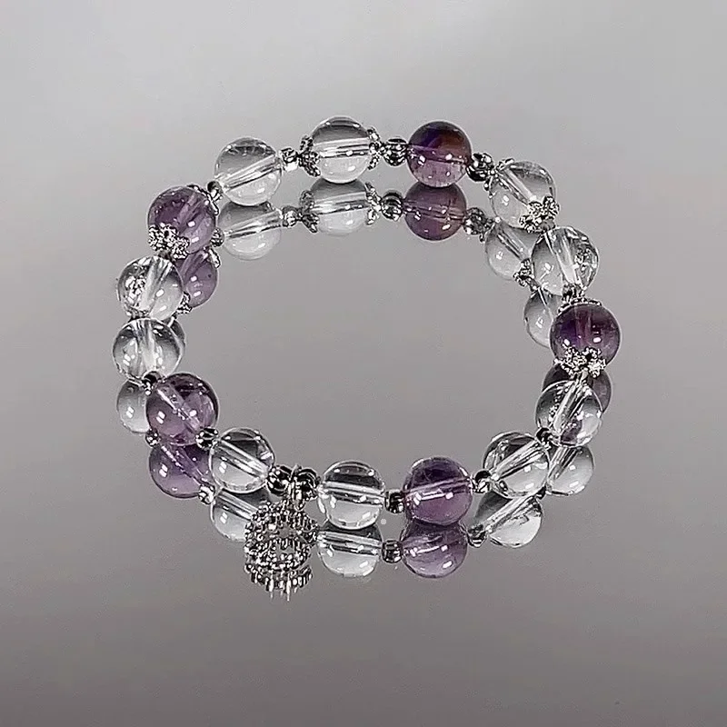 Natural Purple Crystal Moon Bracelet Women's Light Luxury Fashion Lucky White Crystal Bracelet, Gift, Original Niche Design
Natural Purple Crystal Moon Bracelet Women's Light Luxury Fashion Lucky White Crystal Bracelet, Gift, Original Niche Design