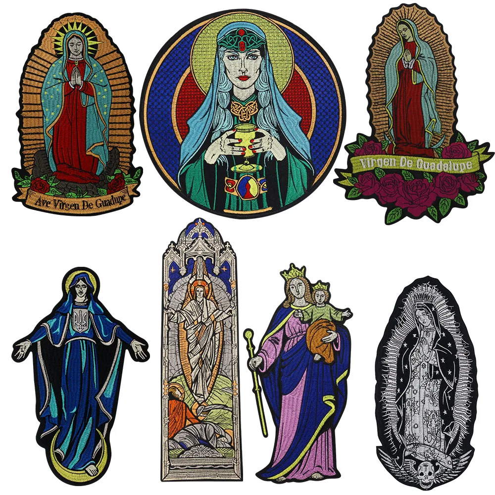 Нашивки с цветочной вышивкой «Мария Гваделупской», железный значок для одежды, куртки, жилета, аксессуары для рюкзака
Нашивки с цветочной вышивкой «Мария Гваделупской», железный значок для одежды, куртки, жилета, аксессуары для рюкзака