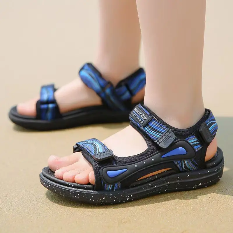 Children's Summer Outdoor Beach Sandals Boys Soft Sole Non Slip Open Toe Medium And Large Children's Hook Casual Sports Sandals
Children's Summer Outdoor Beach Sandals Boys Soft Sole Non Slip Open Toe Medium And Large Children's Hook Casual Sports Sandals