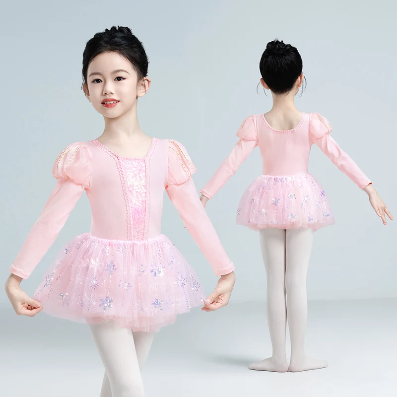 Princess Ballet Dress Girls Ballet Leotard with Tutu Skirt Cute Puffed Sleeve Dance Bodysuit Sequin Ballerina Outfit Performance
Princess Ballet Dress Girls Ballet Leotard with Tutu Skirt Cute Puffed Sleeve Dance Bodysuit Sequin Ballerina Outfit Performance
