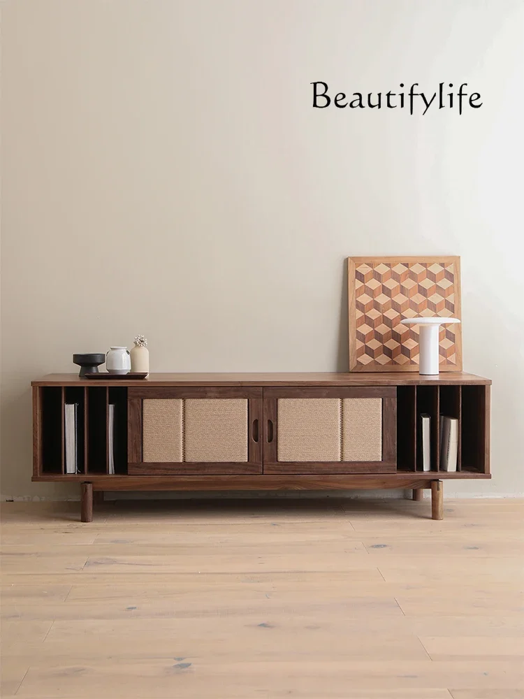 Nordic simple wabi wind TV cabinet solid wood floor TV cabinet new Chinese retro living room cabinet
Nordic simple wabi wind TV cabinet solid wood floor TV cabinet new Chinese retro living room cabinet