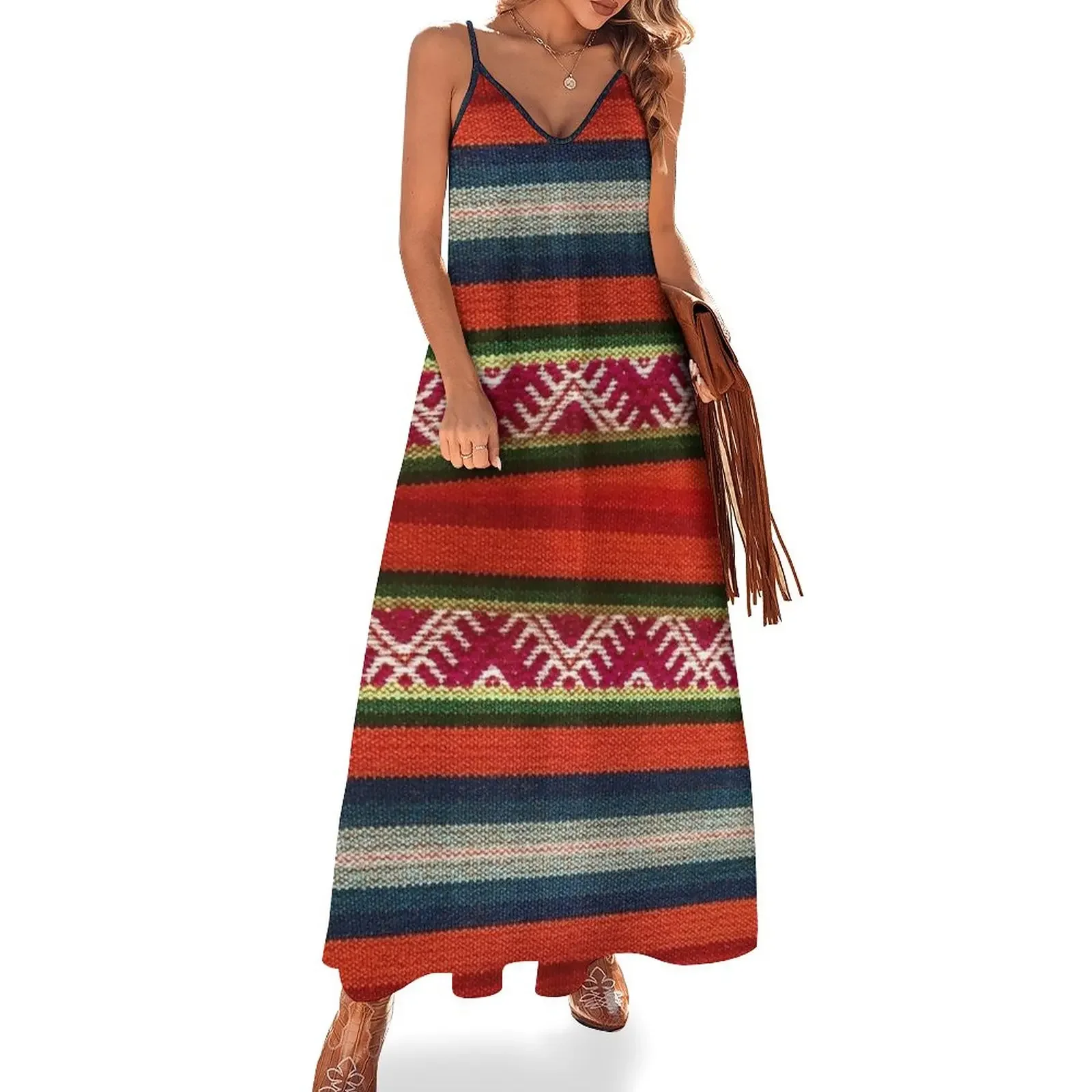 Peruvian Textile Pattern by Espanglish Stuff Sleeveless Dress Woman clothes Women's long dress
Peruvian Textile Pattern by Espanglish Stuff Sleeveless Dress Woman clothes Women's long dress