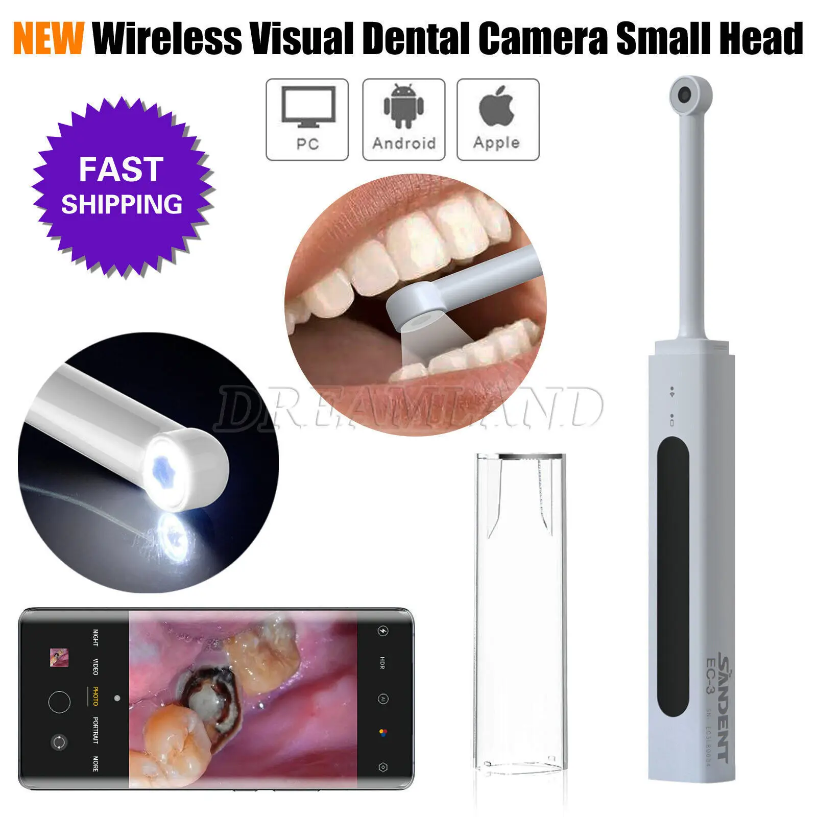 8 Led Lights Small Head Dental Oral Camera Endoscope Endoscopic Mini Wifi Upgrade Dental Camera sandent
8 Led Lights Small Head Dental Oral Camera Endoscope Endoscopic Mini Wifi Upgrade Dental Camera sandent