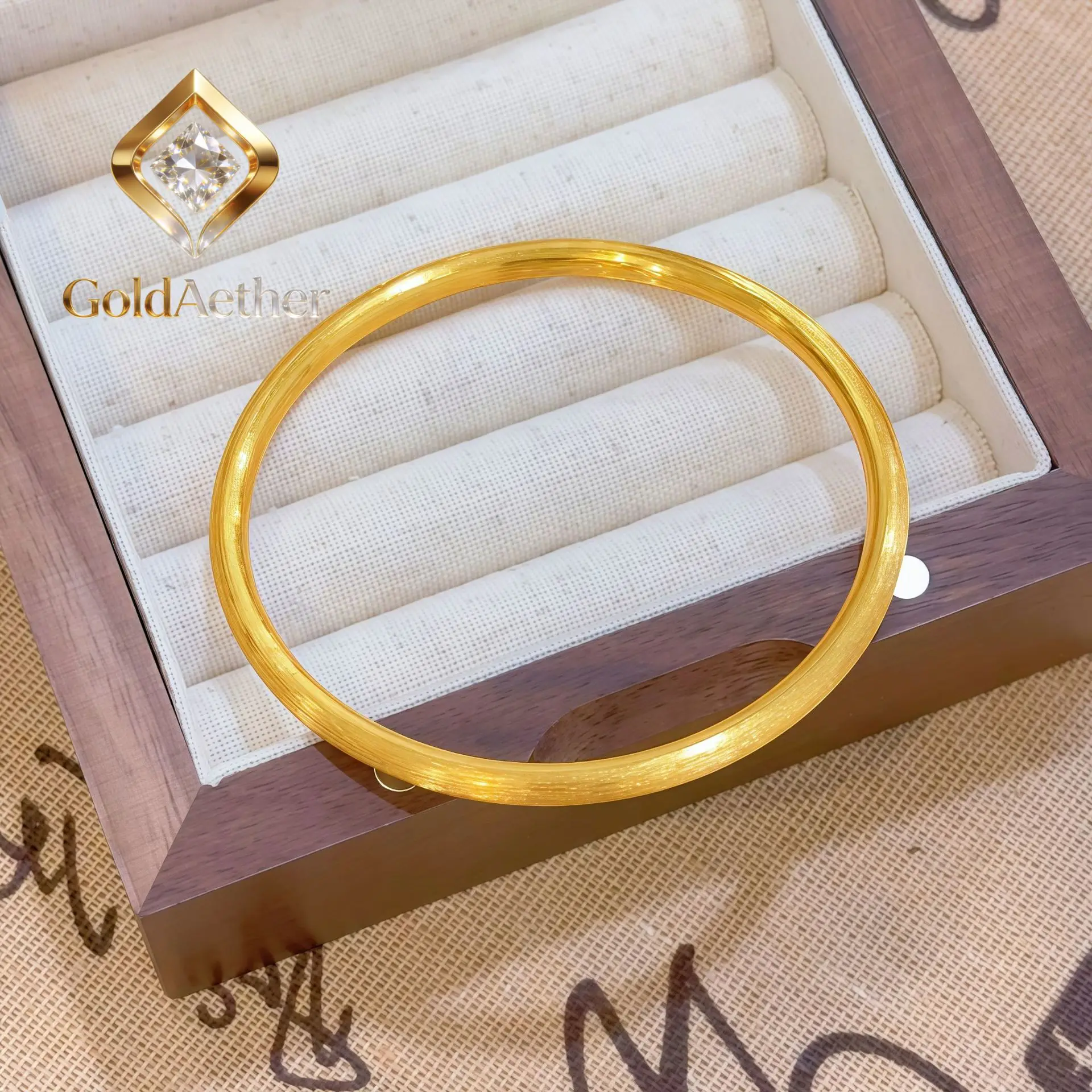 GoldAether Luxury 24K 9999 Pure Gold real gold Brushed Ancient Bracelet
GoldAether Luxury 24K 9999 Pure Gold real gold Brushed Ancient Bracelet