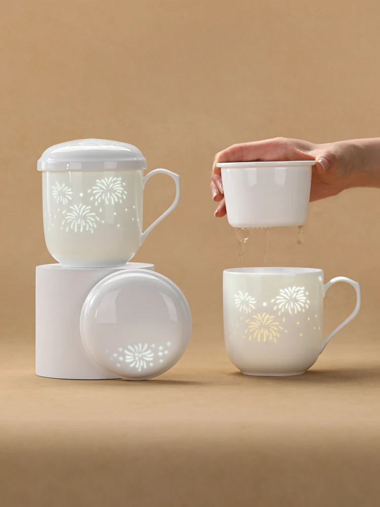 Jingdezhen Delicate Ceramic Mugs Office Cup with Lid Moving Gift for Leader Practical Porcelain Coffee Mugs
Jingdezhen Delicate Ceramic Mugs Office Cup with Lid Moving Gift for Leader Practical Porcelain Coffee Mugs