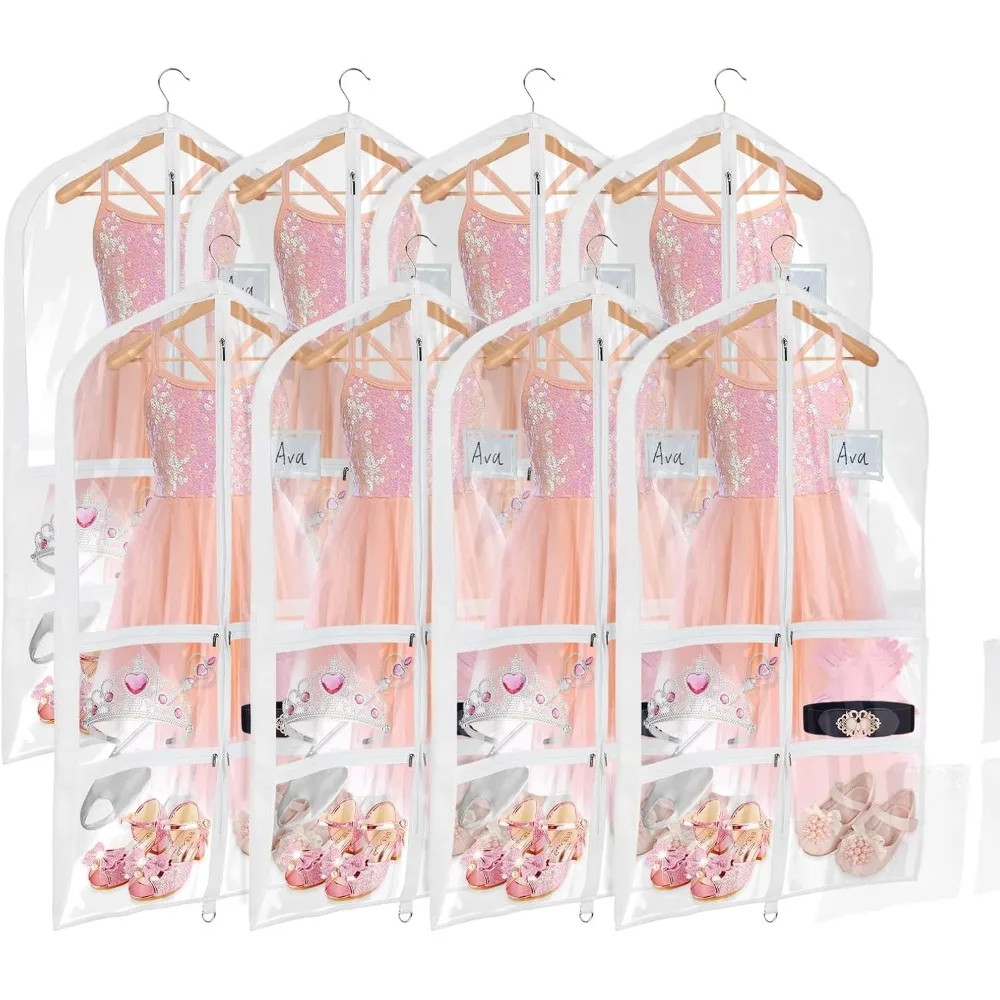 Clear PVC Dance Costume Garment Bag 40 Inch Hanging Garment Bag for Dance for Kids, with 4 Medium Clear Zipper Pockets and 1 La
Clear PVC Dance Costume Garment Bag 40 Inch Hanging Garment Bag for Dance for Kids, with 4 Medium Clear Zipper Pockets and 1 La