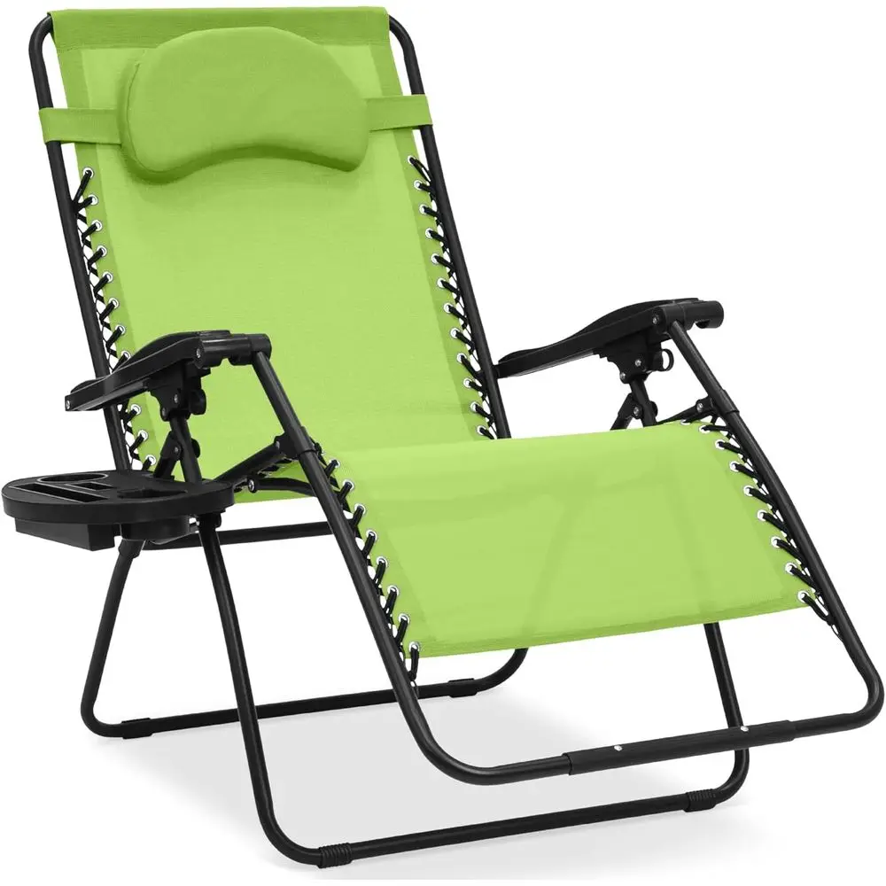 Oversized Zero Gravity Chair, olding Outdoor Patio Lounge Recliner w/Cup Holder Accory Tray, Pillow - Lime Green
Oversized Zero Gravity Chair, olding Outdoor Patio Lounge Recliner w/Cup Holder Accory Tray, Pillow - Lime Green