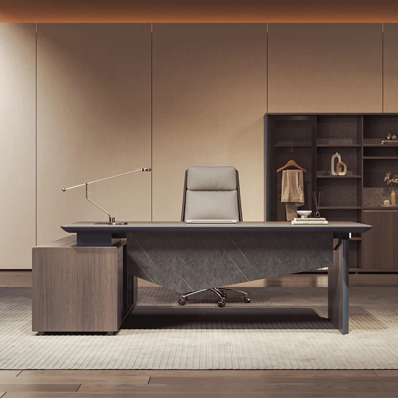 Modern Simple Office Desk Nordic Luxury Advanced Boss L Shape Desk European Style Creativity Office Furniture Arbeitstisch FYOD
Modern Simple Office Desk Nordic Luxury Advanced Boss L Shape Desk European Style Creativity Office Furniture Arbeitstisch FYOD