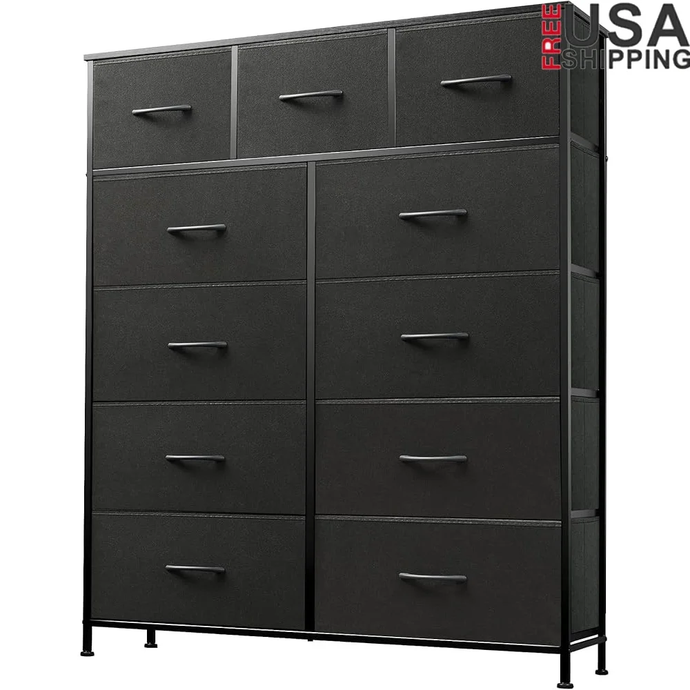 Tall Dresser Organizer Unit 11 Drawers Fabric Storage Cabinet Bedroom Chest of Drawers Tower Sturdy Durable Adjustable
Tall Dresser Organizer Unit 11 Drawers Fabric Storage Cabinet Bedroom Chest of Drawers Tower Sturdy Durable Adjustable