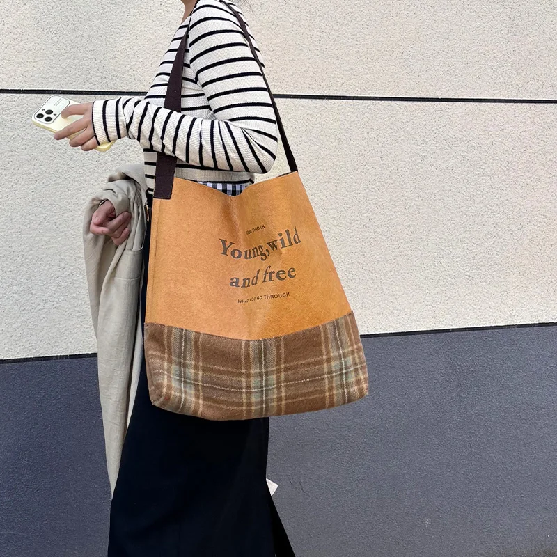 Youda New Polyester Fabric Shoulder Bag For Women Plaid Pattern Patchwork Style Handbag Large Casual Capacity Shopper Tote Bags
Youda New Polyester Fabric Shoulder Bag For Women Plaid Pattern Patchwork Style Handbag Large Casual Capacity Shopper Tote Bags