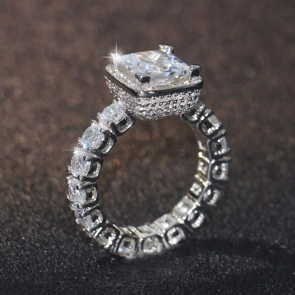 Brand New Luxury Jewelry 925 Sterling Silver Princess Cur AAAA Cubic Zirconia CZ Crystal Pave Classical Women Wedding Band Ring
Brand New Luxury Jewelry 925 Sterling Silver Princess Cur AAAA Cubic Zirconia CZ Crystal Pave Classical Women Wedding Band Ring
