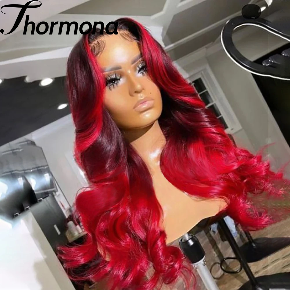 13X4 Ombre Red Lace Front Wig Burgundy Body Wave Lace Frontal Wig Synthetic Highlight Blue Color Hair Pre plucked With Baby Hair
13X4 Ombre Red Lace Front Wig Burgundy Body Wave Lace Frontal Wig Synthetic Highlight Blue Color Hair Pre plucked With Baby Hair