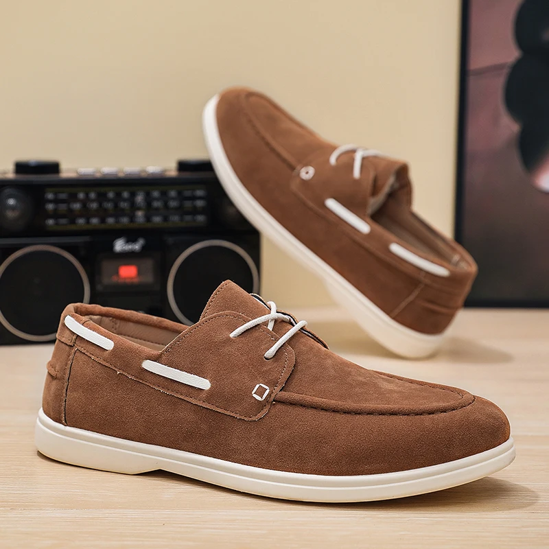 Brown Men's Loafers Size 39-45 Comfortable Flat Suede Loafers For Man Low Cut Slip-On Casual Designer Shoes Men chaussure hommes
Brown Men's Loafers Size 39-45 Comfortable Flat Suede Loafers For Man Low Cut Slip-On Casual Designer Shoes Men chaussure hommes