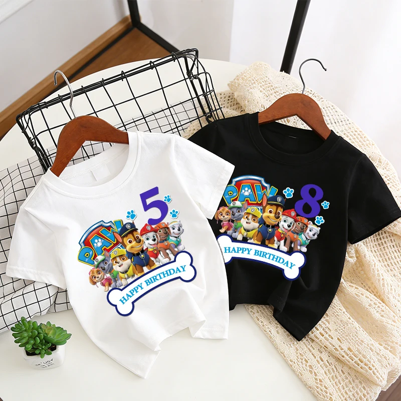 Paw Patrols Girl Boy T-shirt Cartoon Figure Tees Fashion Cute Short Sleeve Tops Children 1-9 Birthday Party Summer Clothes Gift
Paw Patrols Girl Boy T-shirt Cartoon Figure Tees Fashion Cute Short Sleeve Tops Children 1-9 Birthday Party Summer Clothes Gift