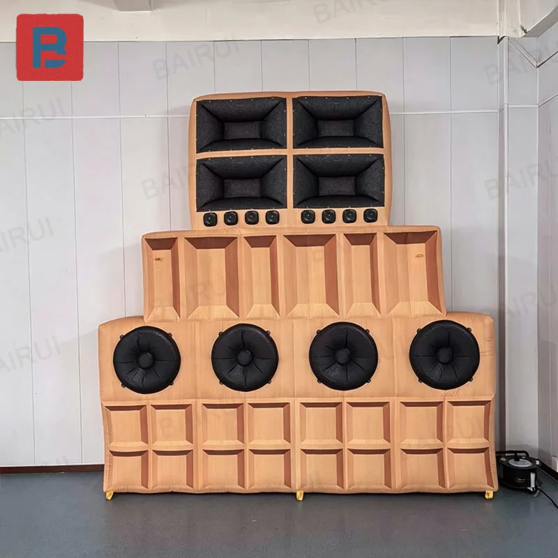 Inflatable audio equipment, equipped with a blower, suitable for decoration of music exhibition events
Inflatable audio equipment, equipped with a blower, suitable for decoration of music exhibition events