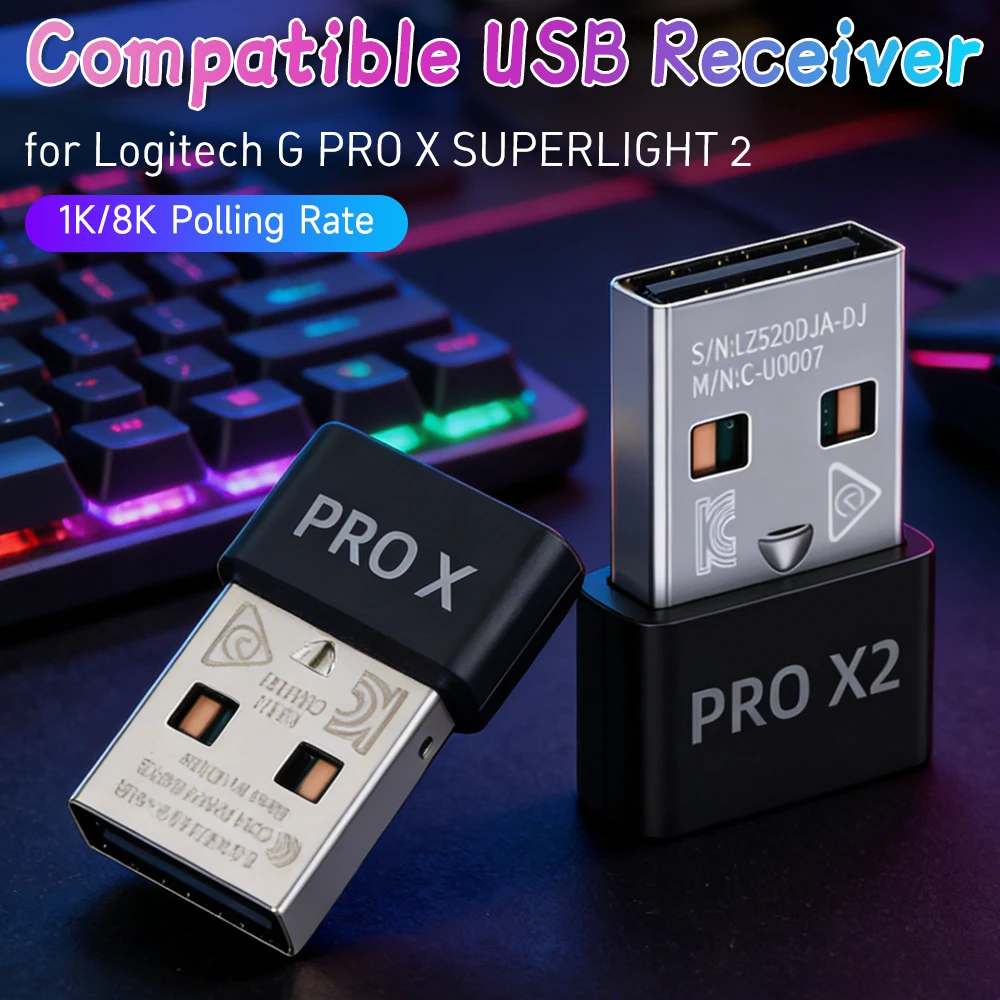 USB Receiver Wireless Dongle Adapter for Logitech G PRO X SUPERLIGHT 2 Mouse Adapter USB Dongle Siginal Receiving Adapter
USB Receiver Wireless Dongle Adapter for Logitech G PRO X SUPERLIGHT 2 Mouse Adapter USB Dongle Siginal Receiving Adapter