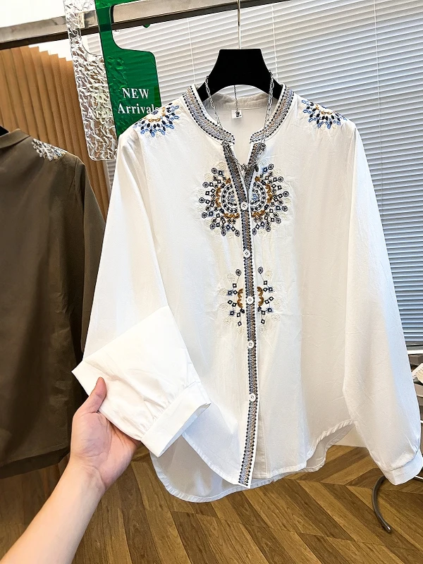 Женский топ с вышивкой в китайском стиле Long Sve irt больших размеров, топ для похудения, хлопок и лен, свободный крой, удобный...
Женский топ с вышивкой в китайском стиле Long Sve irt больших размеров, топ для похудения, хлопок и лен, свободный крой, удобный...