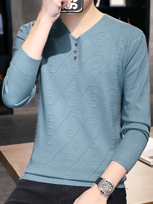 Casual V-Ne Knitwear Men's Thin Long Sve Inner irt Youth Base Layer irt Comfortable Soft Fabric Button Detail
Casual V-Ne Knitwear Men's Thin Long Sve Inner irt Youth Base Layer irt Comfortable Soft Fabric Button Detail