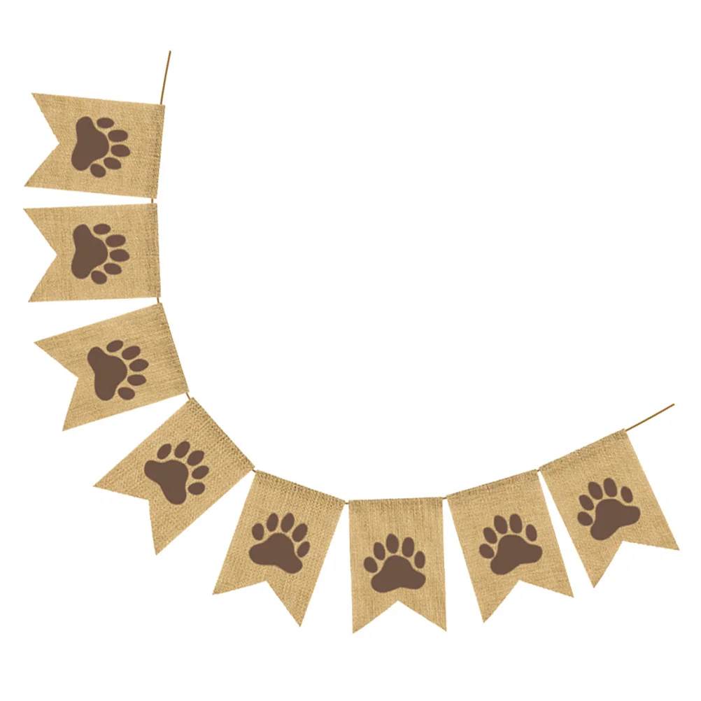 Animal Pawprint Linen Banner Burlap Swallowtail Garland Dovetail Shape Party Decoration Animal Bunting Photo Prop
Animal Pawprint Linen Banner Burlap Swallowtail Garland Dovetail Shape Party Decoration Animal Bunting Photo Prop