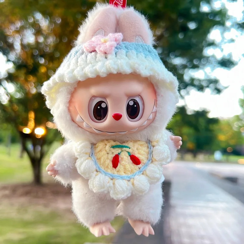 Clothes For Labubu 15/17Cm Dolls Gen 1-3 Handmade Knitted Flower Headband With Bikini Set Clothing Accessories
Clothes For Labubu 15/17Cm Dolls Gen 1-3 Handmade Knitted Flower Headband With Bikini Set Clothing Accessories