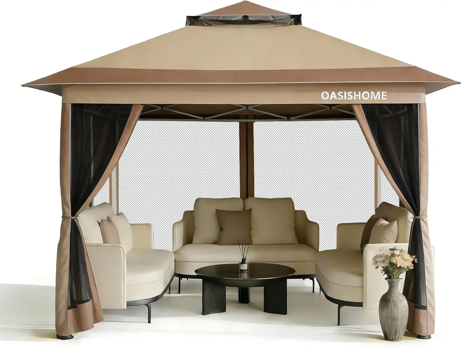 Pop-up Gazebo Portable Instant Canopy Tent 12x12, One-Push Locking System, with 4 Mesh Sidewall, Wheeled Bag, for Patio/Backyard
Pop-up Gazebo Portable Instant Canopy Tent 12x12, One-Push Locking System, with 4 Mesh Sidewall, Wheeled Bag, for Patio/Backyard
