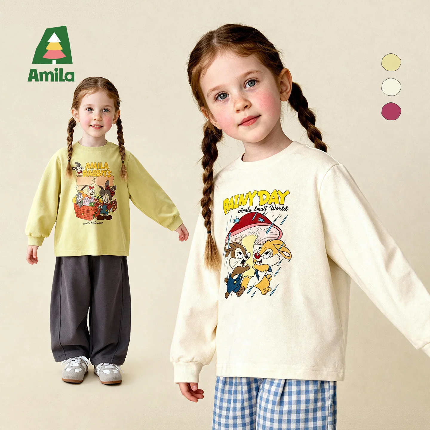 Детская футболка с длинными рукавами Amila Spring, модный повседневный топ с милым животным принтом, доступен в нескольких цветах
Детская футболка с длинными рукавами Amila Spring, модный повседневный топ с милым животным принтом, доступен в нескольких цветах