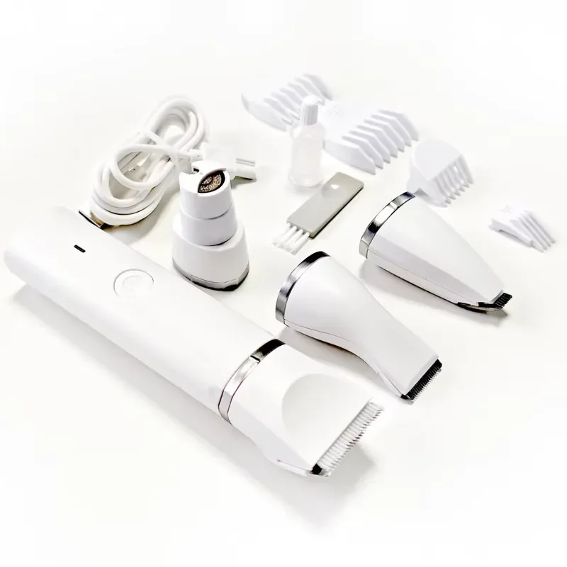 Low Noise Multi-Function 4-in-1 Stainless Steel Electric Mini Shaver Hair Clipper USB Rechargeable Grooming Kit for Pet Dogs
Low Noise Multi-Function 4-in-1 Stainless Steel Electric Mini Shaver Hair Clipper USB Rechargeable Grooming Kit for Pet Dogs