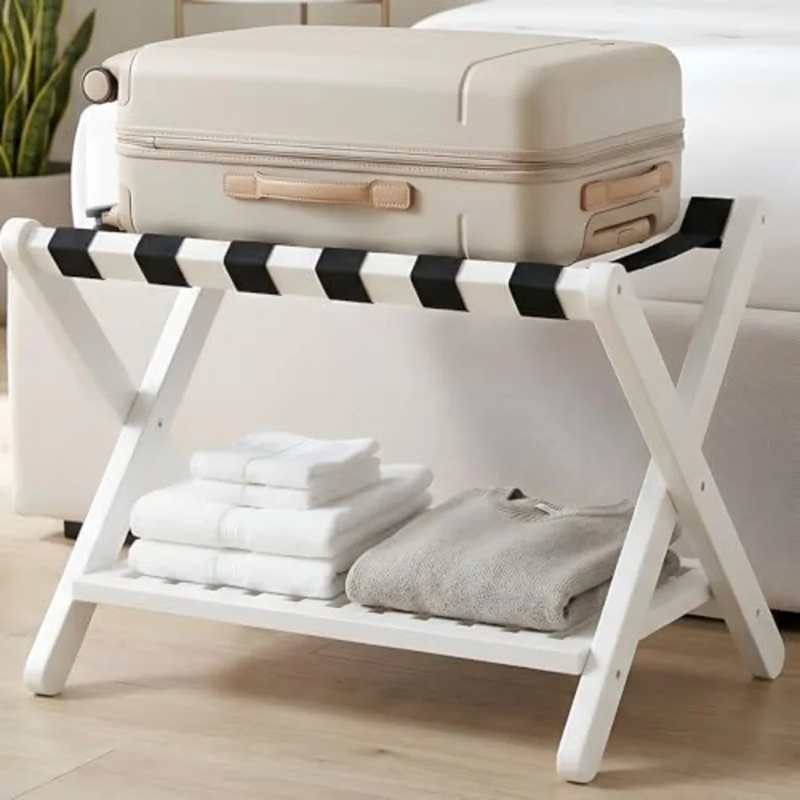 Bamboo Folding Luggage Stand Suitcase Holder for Guest Room Bedroom Hotel Heavy Duty Luggage Rack with 5 Reinforced Straps Hold
Bamboo Folding Luggage Stand Suitcase Holder for Guest Room Bedroom Hotel Heavy Duty Luggage Rack with 5 Reinforced Straps Hold