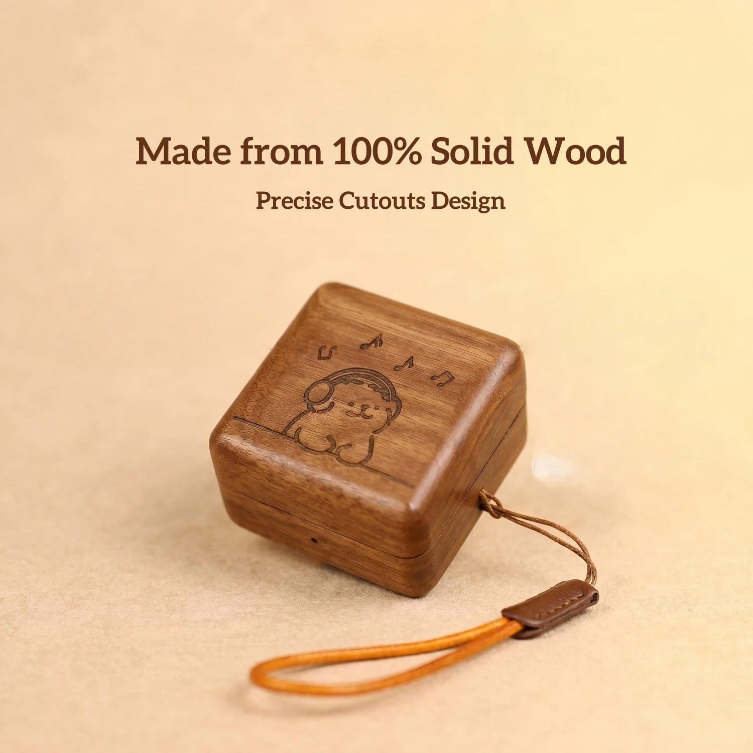 For Samsung Galaxy Buds4 Pro / Buds4 Walnut Wood Earbuds Case, Solid Wood Split Design Protective Cover with Hand Strap
For Samsung Galaxy Buds4 Pro / Buds4 Walnut Wood Earbuds Case, Solid Wood Split Design Protective Cover with Hand Strap