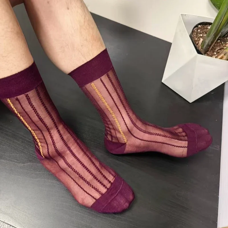 Мужские ультратонкие классические носки, шелковые прозрачные мягкие нейлоновые деловые летние прозрачные мужские дышащие носки для экипажа, прозрачные полосатые желтые линии
Мужские ультратонкие классические носки, шелковые прозрачные мягкие нейлоновые деловые летние прозрачные мужские дышащие носки для экипажа, прозрачные полосатые желтые линии